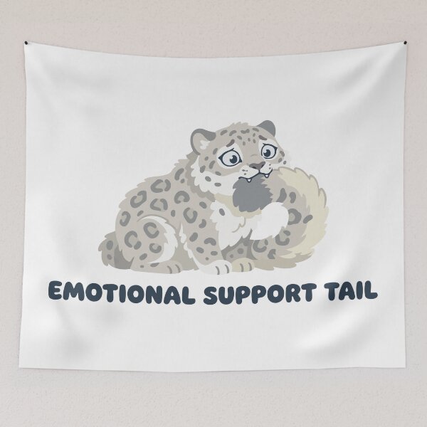 Item preview, Funny Snow Leopard Emotional Support Tail designed and sold by Petzzz.