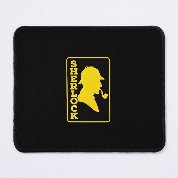 Item preview, Yellow Sherlock Holmes Silhouette and Text Graphic designed and sold by Fenay Designs.