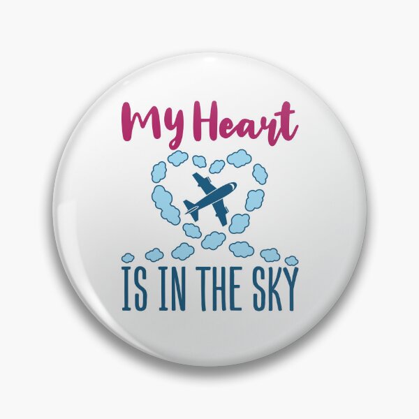 Item preview, My Heart Is In the Sky Airplane Pilot Wife Girlfriend designed and sold by jaygo.