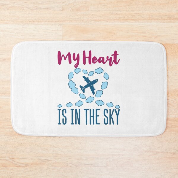Item preview, My Heart Is In the Sky Airplane Pilot Wife Girlfriend designed and sold by jaygo.