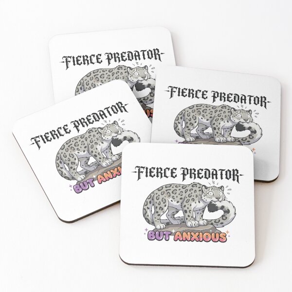 Item preview, Fierce Predator but Anxious Snow Leopard designed and sold by Petzzz.
