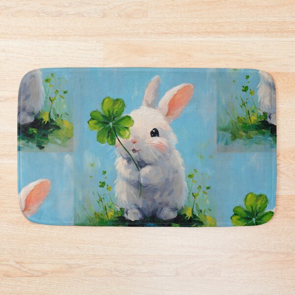 Item preview, Bunny holding a four leaf clover designed and sold by MendaciousMina.