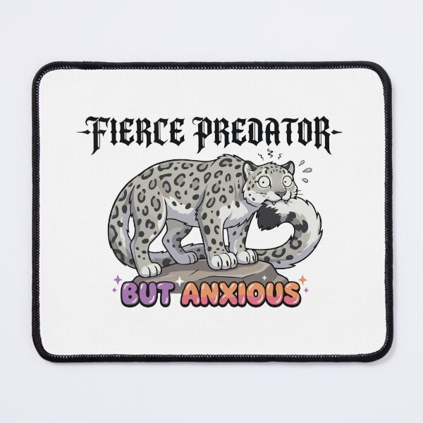 Item preview, Fierce Predator but Anxious Snow Leopard designed and sold by Petzzz.