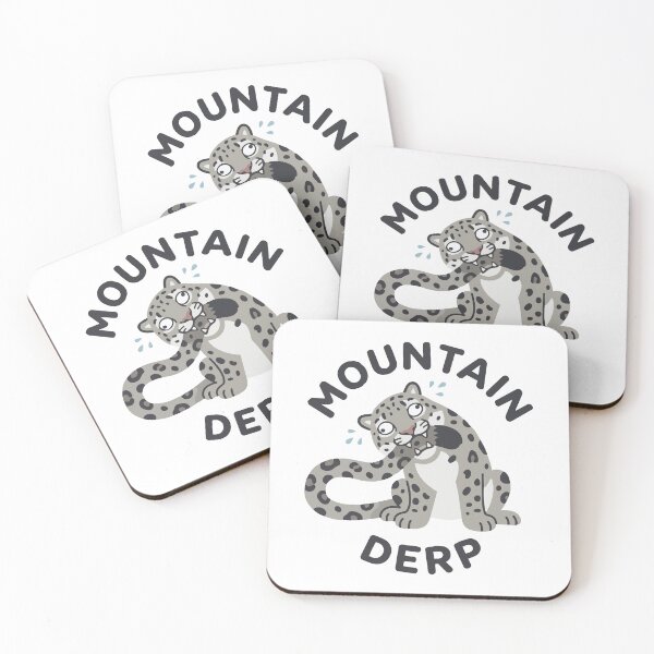 Item preview, Funny Clumsy Snow Leopard Derp Mountain designed and sold by Petzzz.