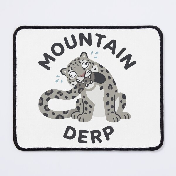 Item preview, Funny Clumsy Snow Leopard Derp Mountain designed and sold by Petzzz.