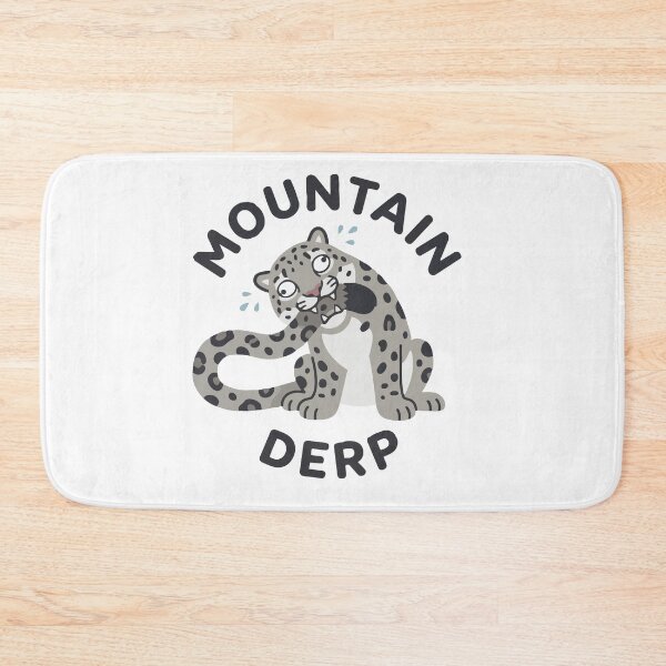 Item preview, Funny Clumsy Snow Leopard Derp Mountain designed and sold by Petzzz.