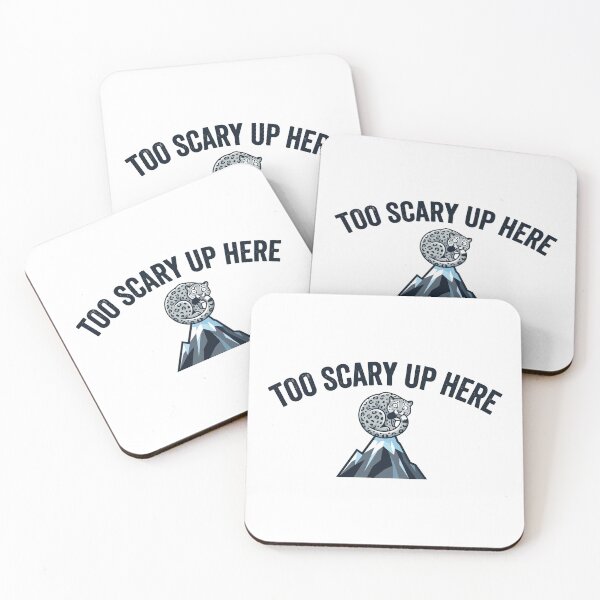 Item preview, Too Scary Up Here Anxious Snow Leopard designed and sold by Petzzz.