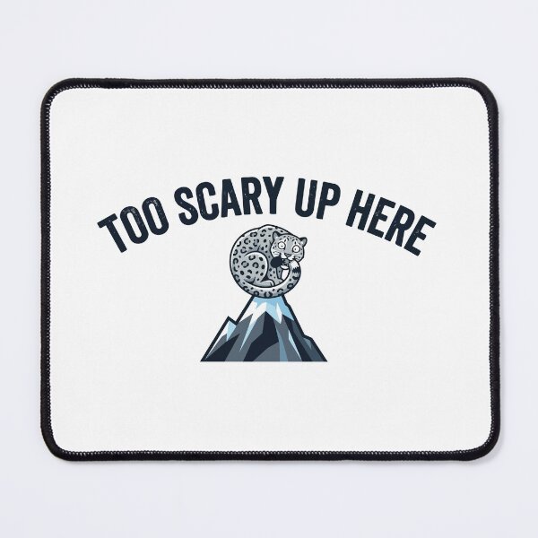 Item preview, Too Scary Up Here Anxious Snow Leopard designed and sold by Petzzz.