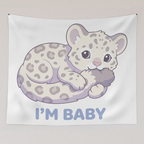 Item preview, I Am Baby Anxious Snow Leopard Tail designed and sold by Petzzz.