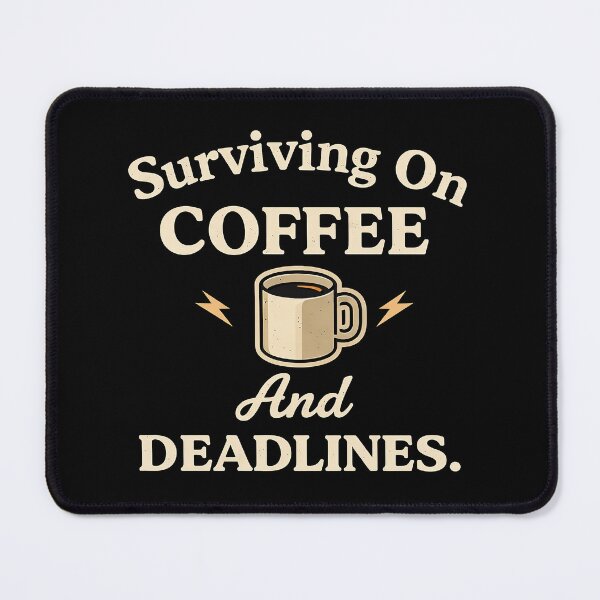 Item preview, Surviving on Coffee and Deadlines designed and sold by AlvelinaCP.