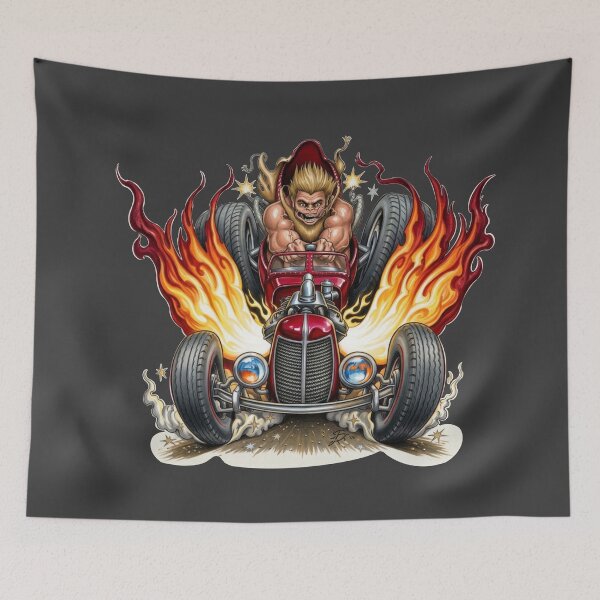 Item preview, Hot Rod Devil Rat Rod Monster Racing Art designed and sold by KabronX.