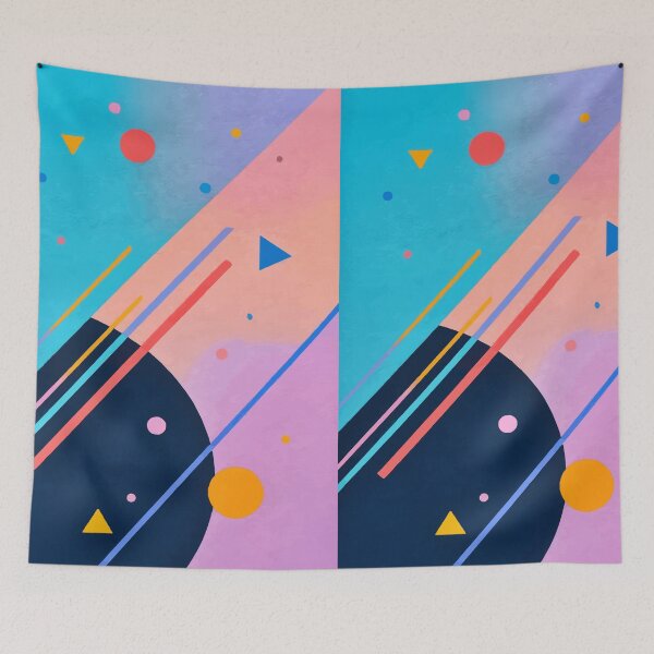 Item preview, Memphis Style Pastel Geometric Retro Pattern designed and sold by RidaSalArt.