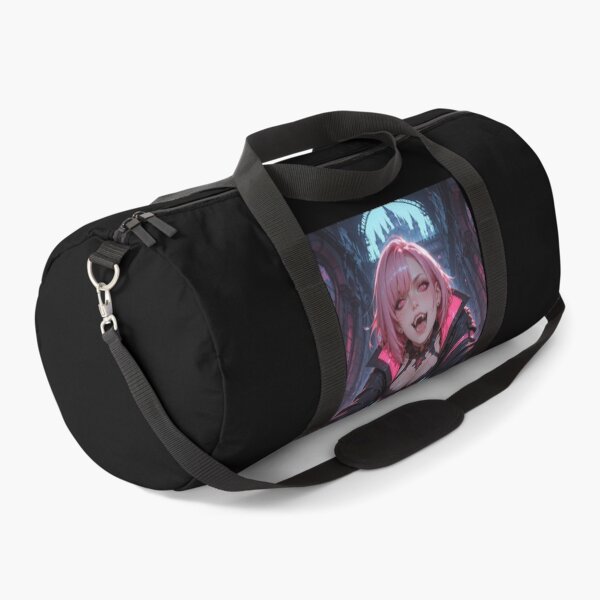 Item preview, Anime waifu vampire cyber goth with fangs and pink hair designed and sold by Planet Utoppia.