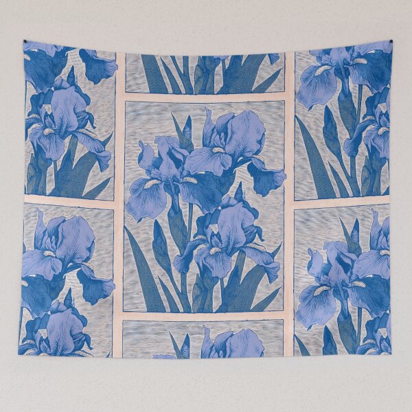Item preview, Linocut Iris card designed and sold by MendaciousMina.
