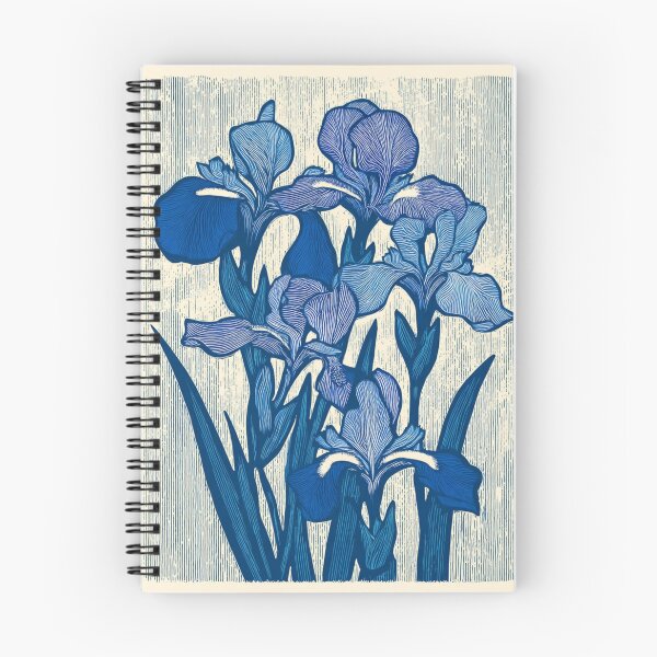 Item preview, Linocut Iris card designed and sold by MendaciousMina.