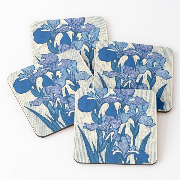 Item preview, Linocut Iris card designed and sold by MendaciousMina.