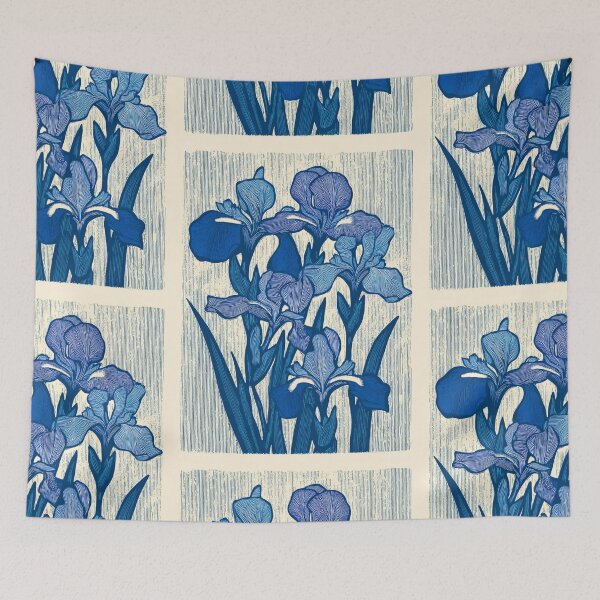 Item preview, Linocut Iris card designed and sold by MendaciousMina.
