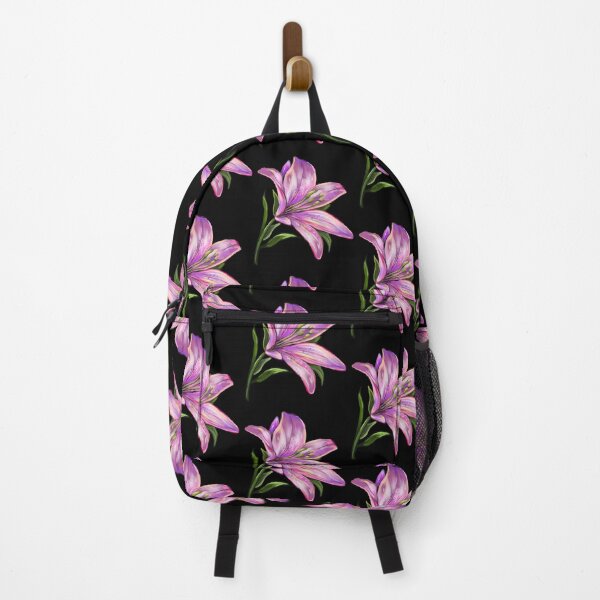 Item preview, Lily Lilly flower painting  - single purple lily with green leaves Spring Flowers  designed and sold by Artonmytee.