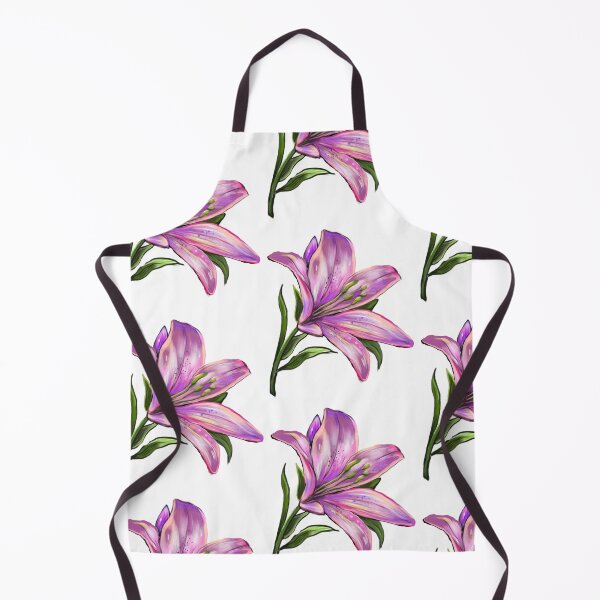 Item preview, Lily Lilly flower painting - single purple lily with green leaves Spring Flowers designed and sold by Artonmytee.
