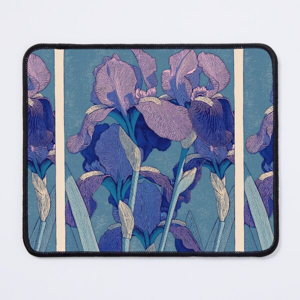 Item preview, Linocut Iris card designed and sold by MendaciousMina.