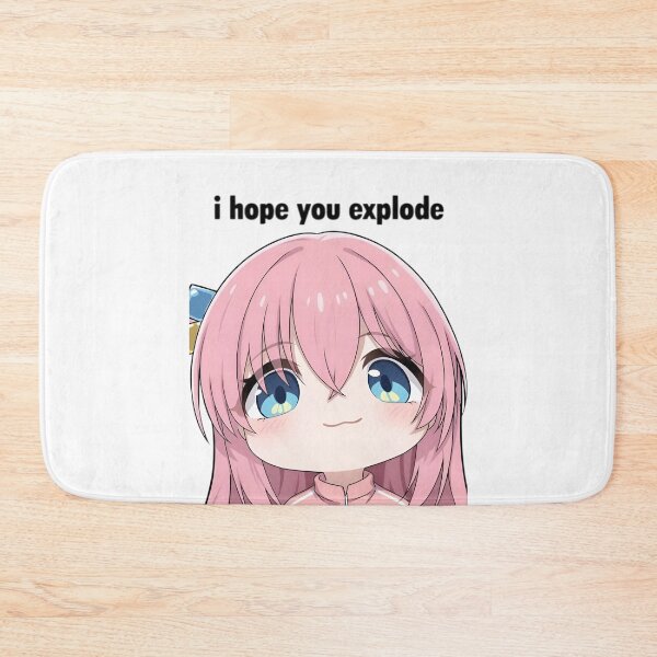 Item preview, Cute Chibi Pink Anime Girl Meme – “I Hope You Explode” Funny Reaction designed and sold by Dyan4.