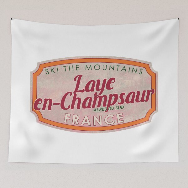Item preview, Laye-en-Champsaur, France, Alpes du Sud, Ski, textured skiing badge designed and sold by Wanderful-roads.