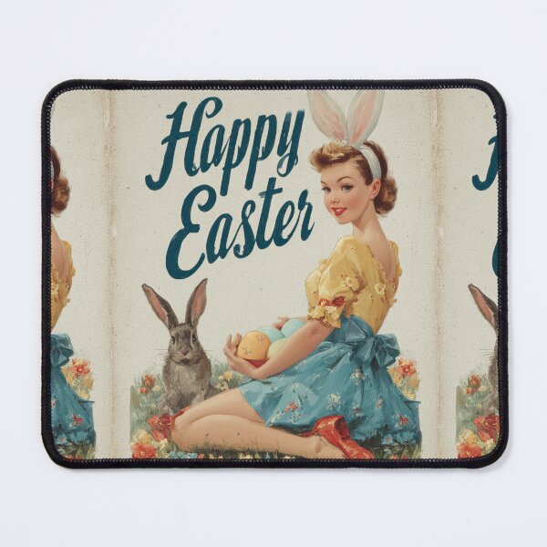 Item preview, Retro vintage Happy Easter card designed and sold by MendaciousMina.