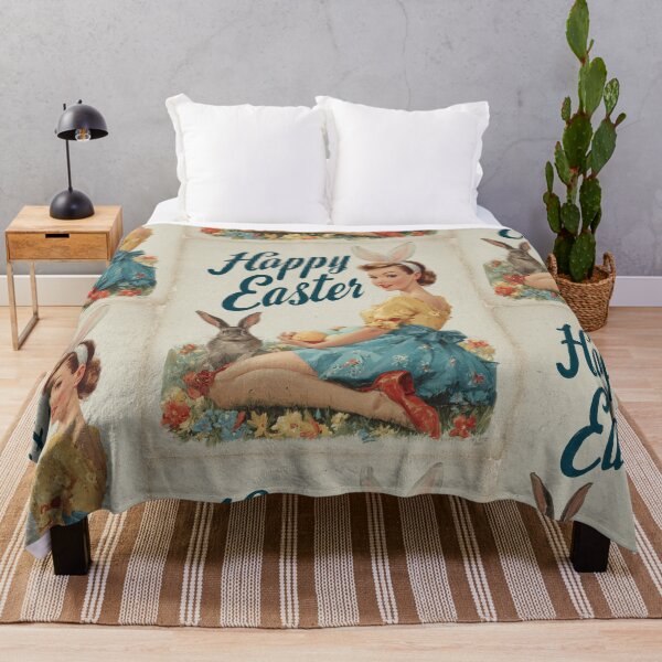 Item preview, Retro vintage Happy Easter card designed and sold by MendaciousMina.