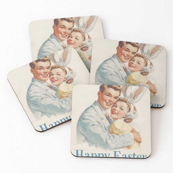 Item preview, Retro vintage Happy Easter card designed and sold by MendaciousMina.