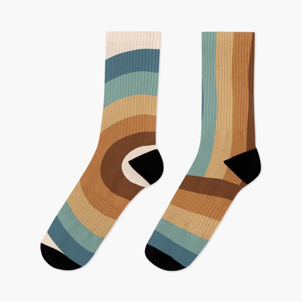 Item preview, Rainbow Retro Arch - Blue, beige and brown designed and sold by JMgraphic.