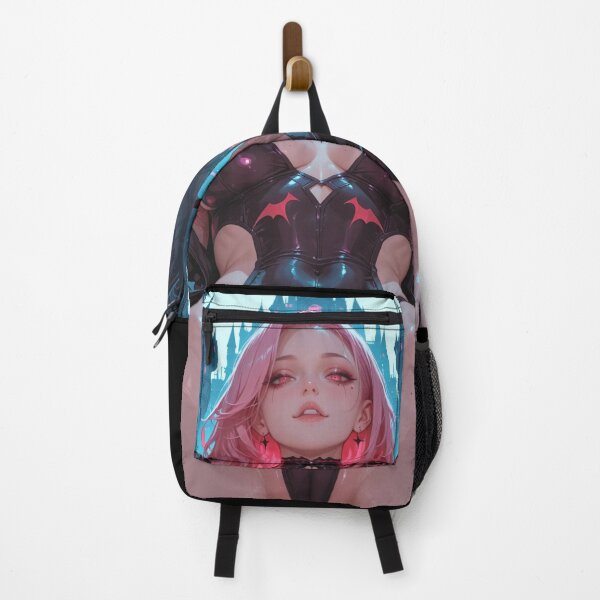 Item preview, Anime waifu vampire cyberpunk with pink hair designed and sold by Planet Utoppia.