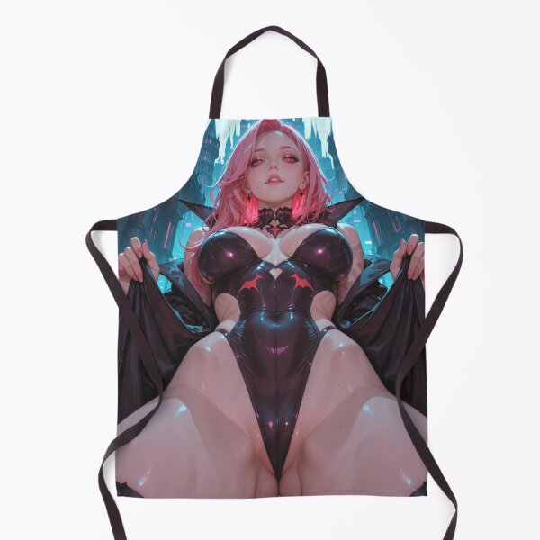 Item preview, Anime waifu vampire cyberpunk with pink hair designed and sold by Planet Utoppia.
