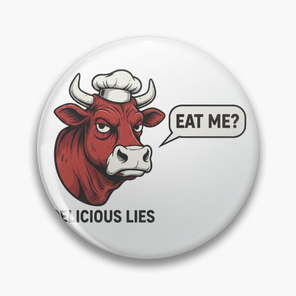 Item preview, Grumpy Chef Cow 'Eat Me?' Delicious Lies Funny Meat Lover Design designed and sold by LessSugar.
