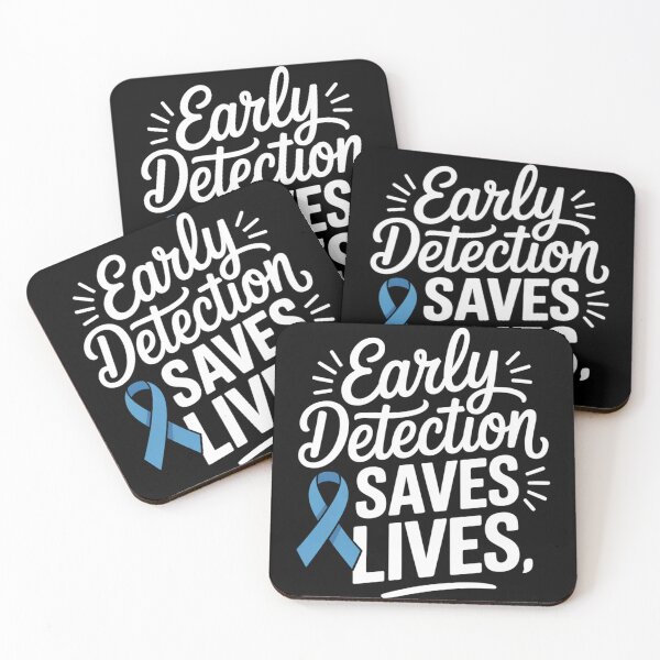 Item preview, Early Detection Saves Lives Colon Cancer Blue Ribbon Script Tee designed and sold by DarylWelsh2024.