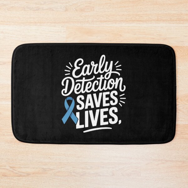Item preview, Early Detection Saves Lives Colon Cancer Blue Ribbon Script Tee designed and sold by DarylWelsh2024.