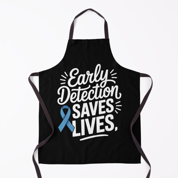 Item preview, Early Detection Saves Lives Colon Cancer Blue Ribbon Script Tee designed and sold by DarylWelsh2024.