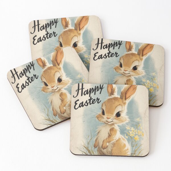 Item preview, Retro vintage Happy Easter card designed and sold by MendaciousMina.