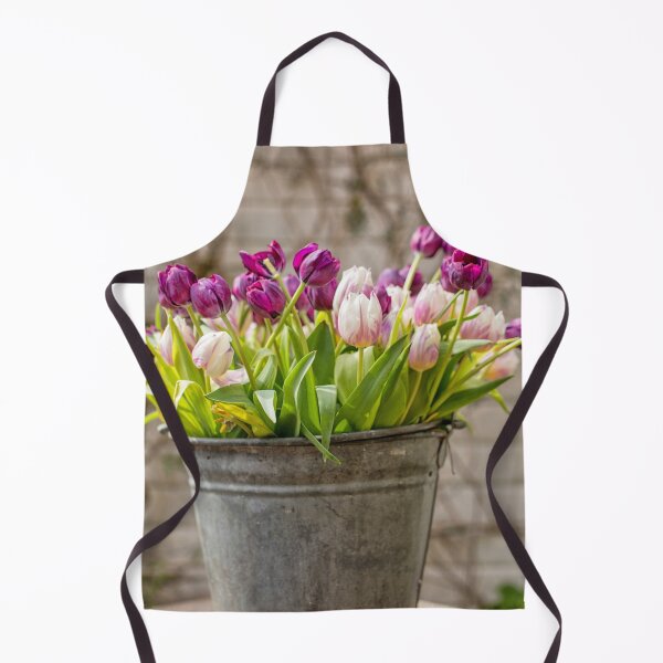 Item preview, Tulips in a zinc bucket in the garden designed and sold by Photopat.