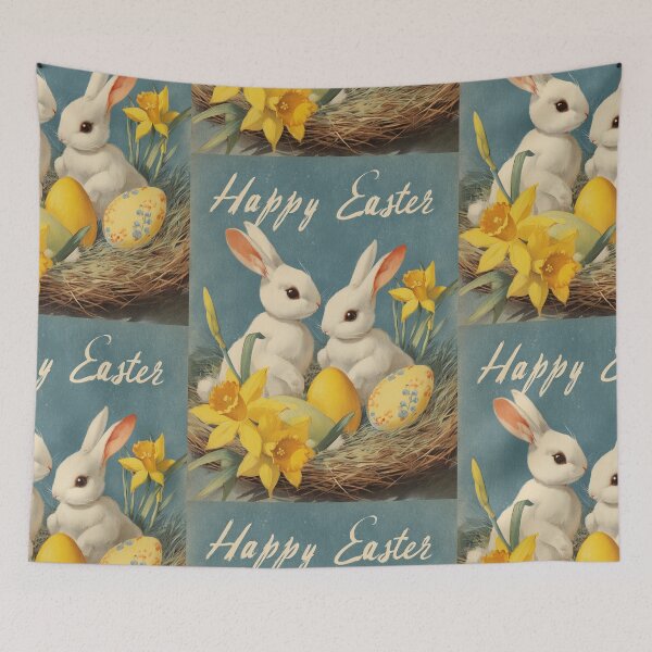Item preview, Retro vintage Happy Easter card designed and sold by MendaciousMina.