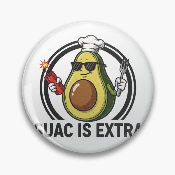 Item preview, Guac Is Extra Avocado Chef - Funny Dynamite & Fork Design designed and sold by LessSugar.