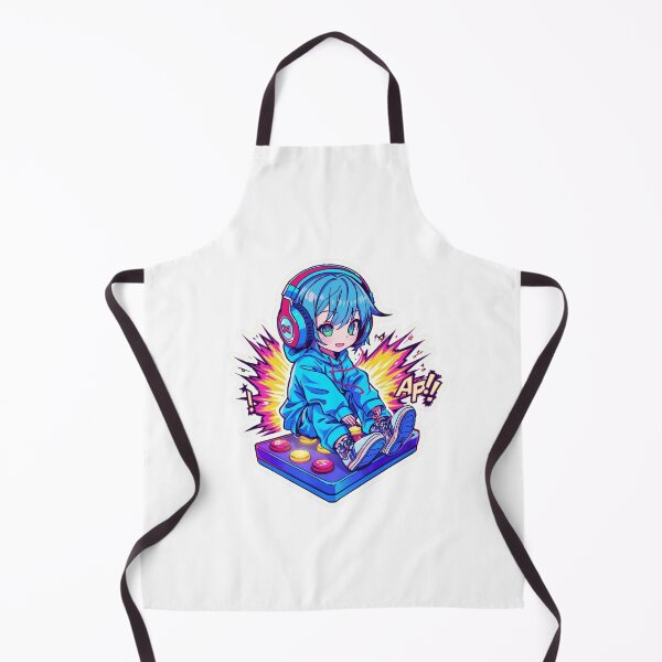 Aperçu de l'œuvre Garçon gamer kawaii d'anime avec casque audio créée et vendue par Animepopstudio.