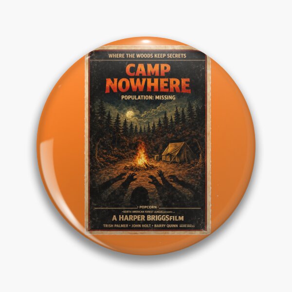 Item preview, Camp Nowhere Horror Camping Shirt, Population Missing Vintage Horror Poster Tee designed and sold by GhostDawgs.