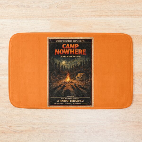 Item preview, Camp Nowhere Horror Camping Shirt, Population Missing Vintage Horror Poster Tee designed and sold by GhostDawgs.