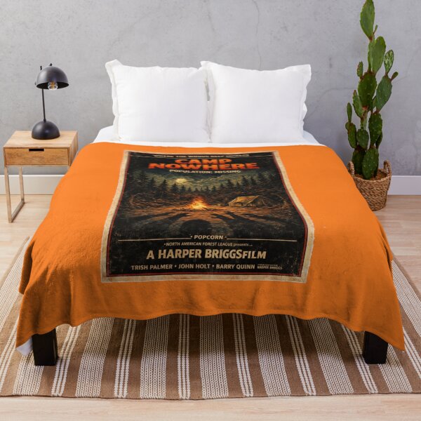 Item preview, Camp Nowhere Horror Camping Shirt, Population Missing Vintage Horror Poster Tee designed and sold by GhostDawgs.