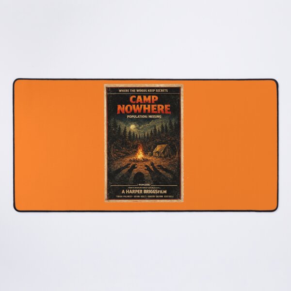 Item preview, Camp Nowhere Horror Camping Shirt, Population Missing Vintage Horror Poster Tee designed and sold by GhostDawgs.