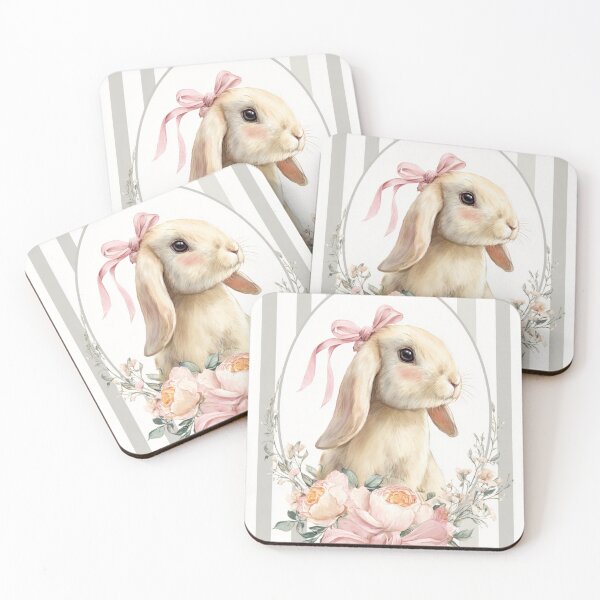 Item preview, Cute bunny with flowers designed and sold by MendaciousMina.