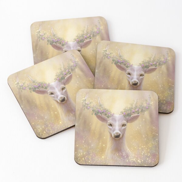 Item preview, Mystical floral Deer – ethereal woodland fantasy art designed and sold by olenapetol.