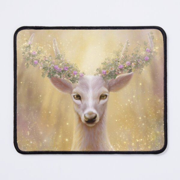 Item preview, Mystical floral Deer – ethereal woodland fantasy art designed and sold by olenapetol.