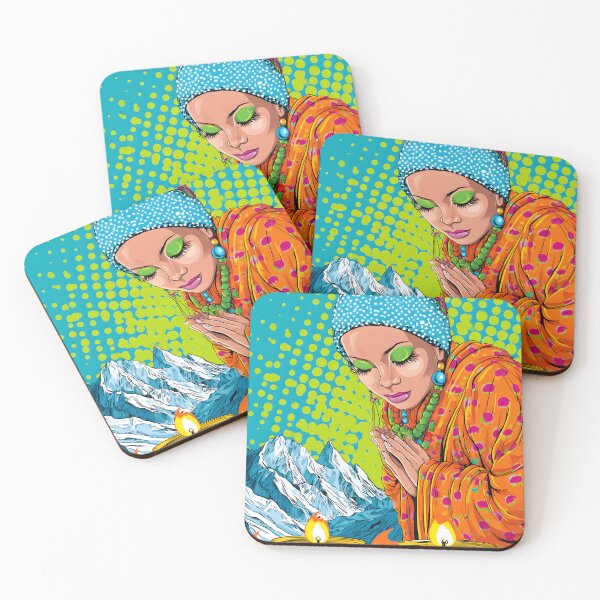 Item preview, Colorful Prayer in a Vibrant Mountain Landscape designed and sold by Artessie.