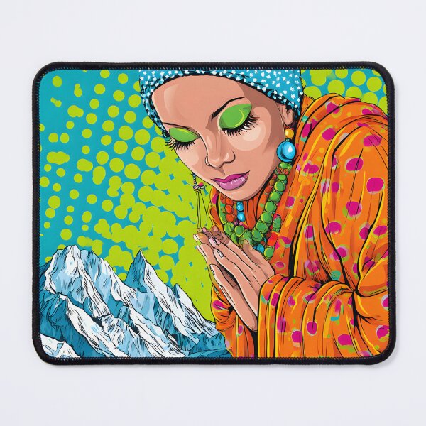 Item preview, Colorful Prayer in a Vibrant Mountain Landscape designed and sold by Artessie.